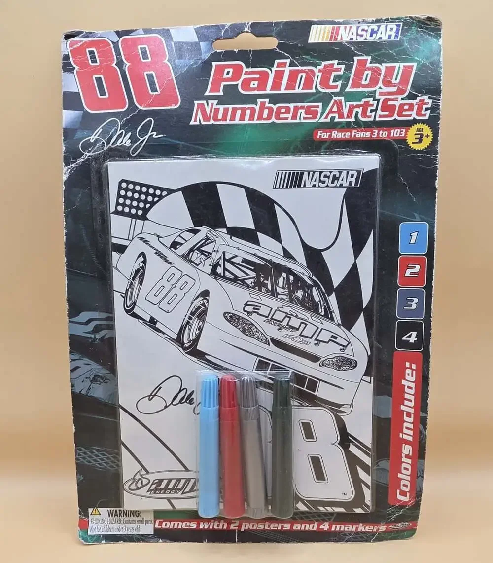 2009 Nascar 88 Dale Jr Paint By Numbers Art Coloring Set
